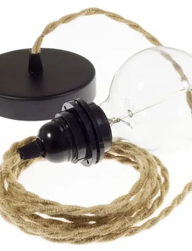 Cables Lampe Suspendue Pendel Pour Abat-jour Tn06 50 Cm Beige / Black One Size - Creative - FashionsVida