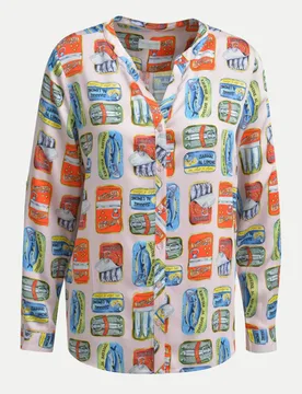 Bluse gemustert Mehrfarbig 46 - Milano Italy - FashionsVida