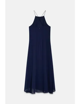 Vestido con escote halter y corte semientallado - Bimani - FashionsVida