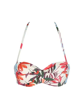 Damen Bikinioberteil Bandeau crème 36D - Lascana - FashionsVida