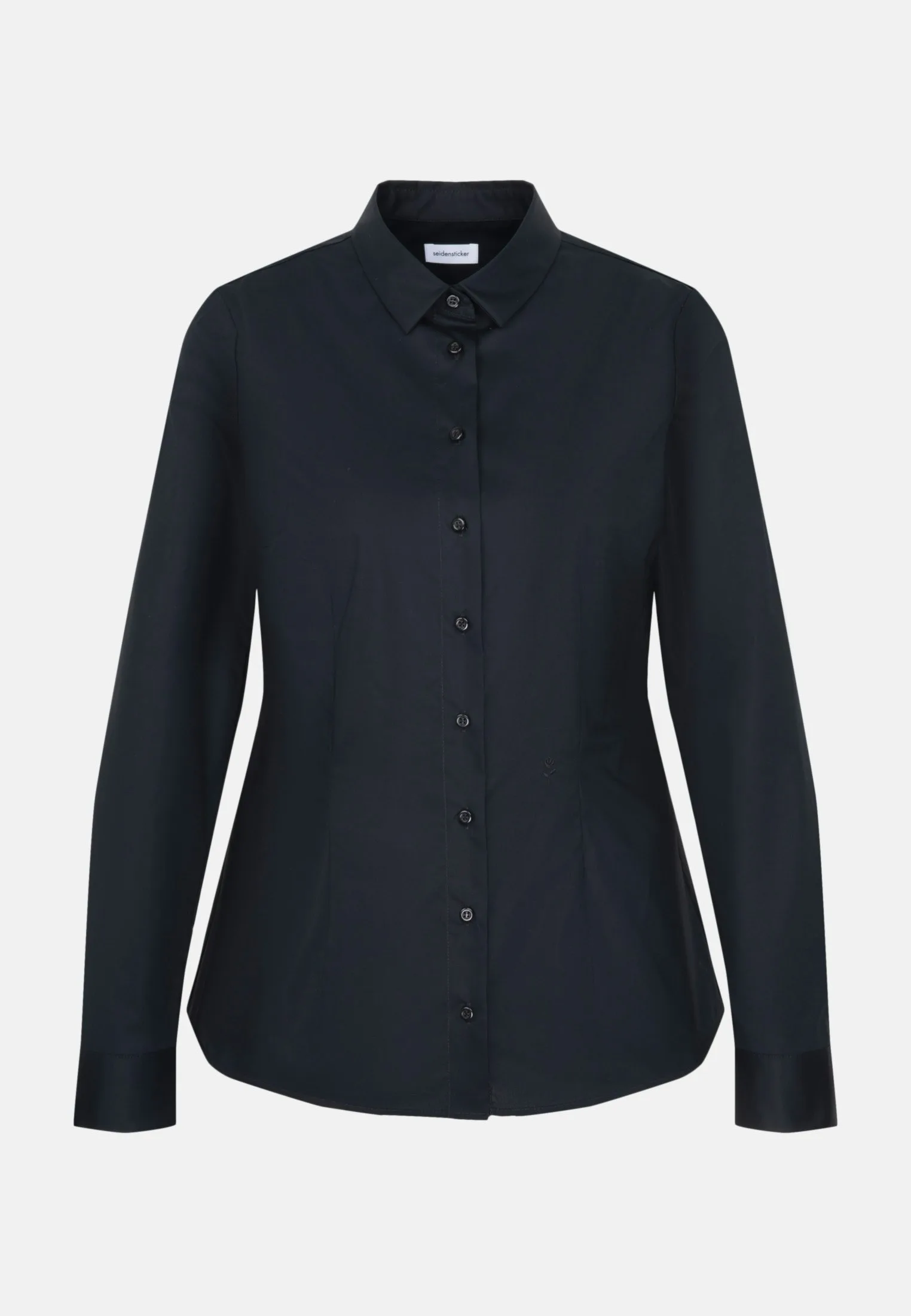 Hemdbluse Uni Schwarz 44 - Seidensticker.com - FashionsVida