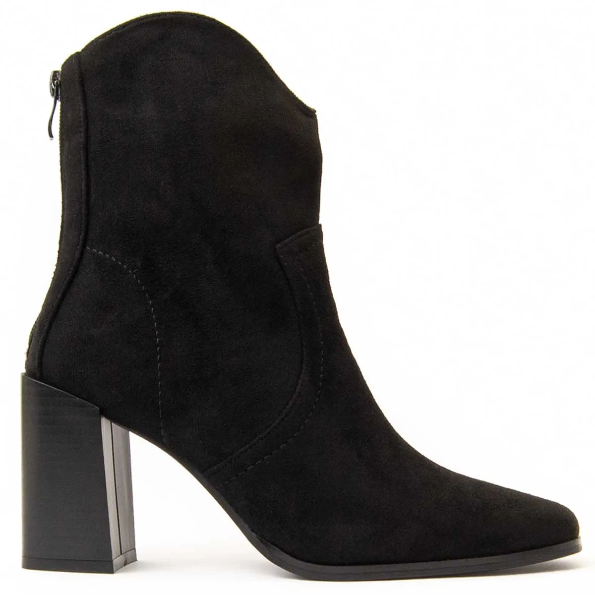 Womens Heel Ankle Boot Botilan34 In Black Material_textile - Size Eu 41 - Montevita - FashionsVida