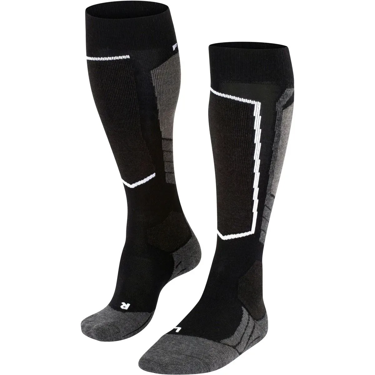 Skiing 2 Intermediate Wool Damen Strümpfe, schwarz 37-38 - Falke - FashionsVida