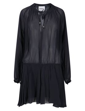 Viscose Midi Dress with Tailored Elegance