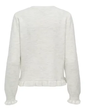 JDYLETTY L/S ON FRILL CARDIGAN KNT female - XS - FashionsVida