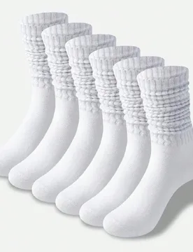 Pares de calcetines slouch de burbuja de moda multicolor para mujer, cómodos, clásicos, estilo europeo, hasta la rodilla, casuales ajustados a media - Shein - FashionsVida