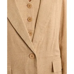 Blazer de mujer de manga larga con cuello y solapa