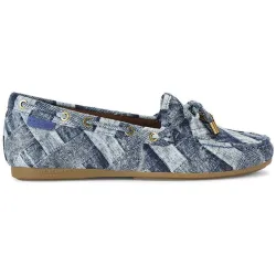 Mocasines de mujer denim con puntera redonda