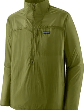 Veste de randonnée ultralégère - M's Houdini Stash 1/2 Zip P/O Caper Green en Nylon - Taille M - Vert - Patagonia - FashionsVida