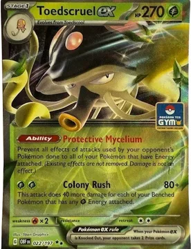 Pokemon SV Obsidian Flames 022/197 Toedscruel ex (Gym Stamp) - Pokémon - FashionsVida