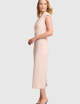 KOCCA abito con spacco donna cipria