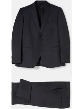 Traje de hombre regular liso azul tallas grandes - Mirto - FashionsVida