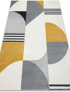 Teppiche Teppich Fusion 1327 Weiß / Dunkelgrau / 120x170 Cm 120x170 Cm