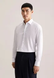 Slim Business Hemd Druck Blau 38