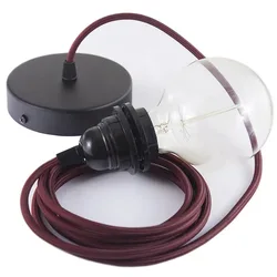 Cables Lampe Suspendue Pendel Pour Abat-jour Rm19 1 M Burgundy / Black One Size
