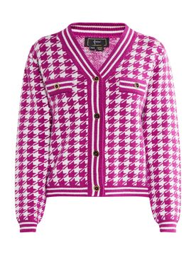 Faina Cárdigan fucsia / blanco
