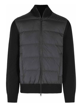 Cardigan 'tricot' in lana vergine nera