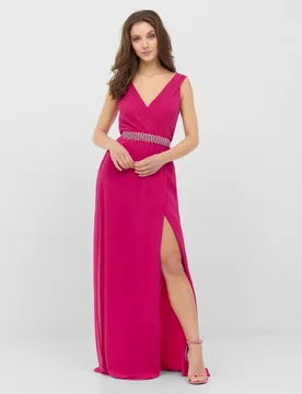 Vestido largo de gasa de tirantes - Veneno en la piel - FashionsVida
