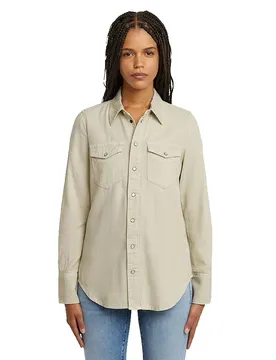 Chemise à Manches Longues Slim Western Green Tint Gd M