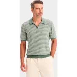 Polo de hombre manga corta con textura