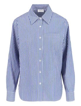 Camicia A Righe Con Strass