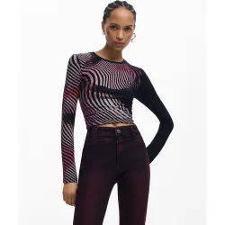 Desigual - Camiseta de mujer ondas