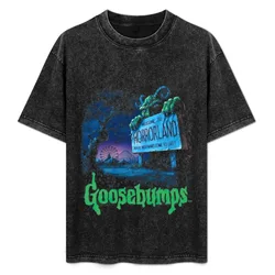 Goosebumps Horrorland Horror T-Shirt Basic Plain Short Sleeve Crew Neck Tee
