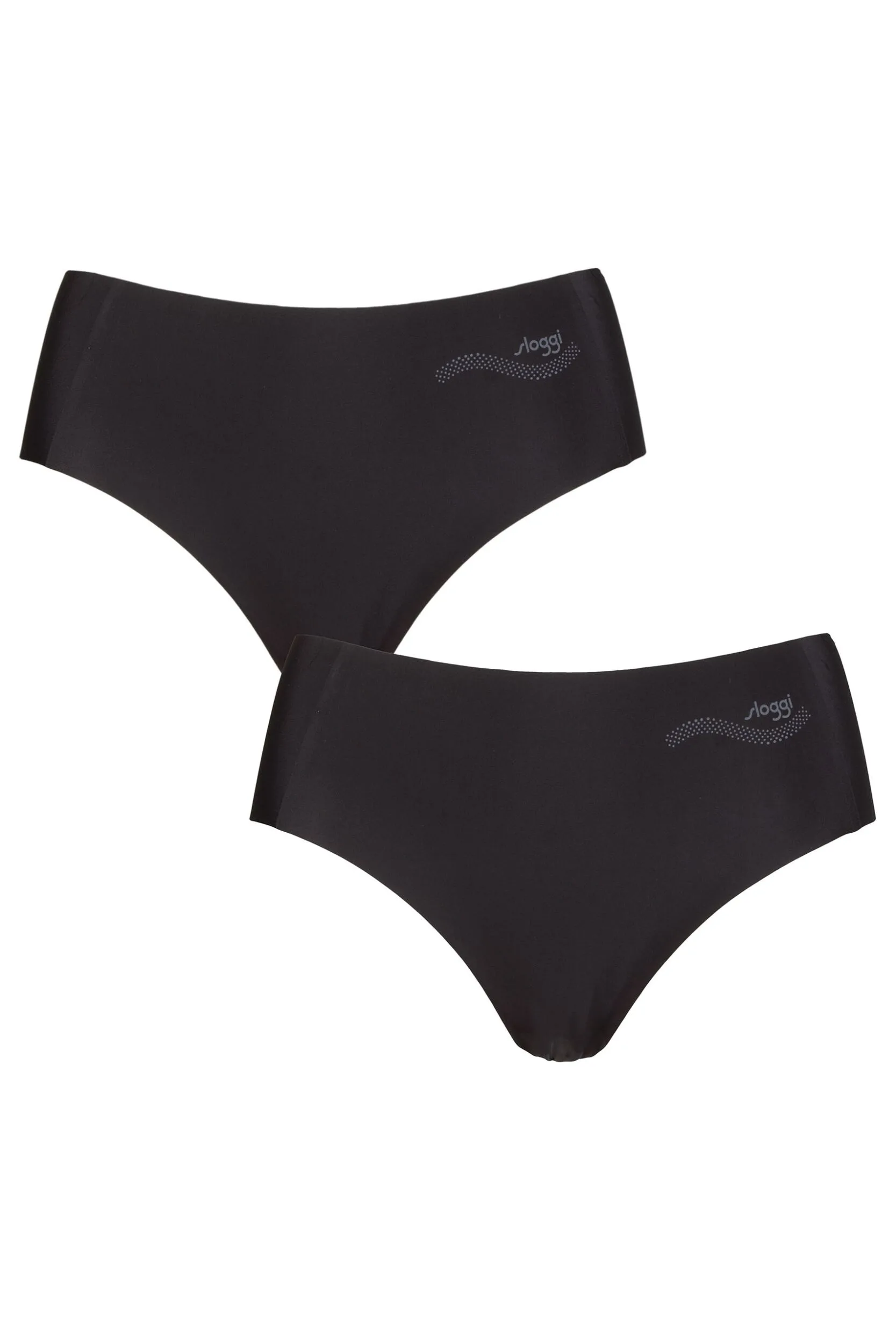 Women's 2 Pack Zero Feel Seamfree Hipster Knickers Black Extra Small - Black - Size: Extra Small - Sloggi - FashionsVida