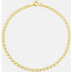 Pulsera cadena 'flat marine link' de amarillo