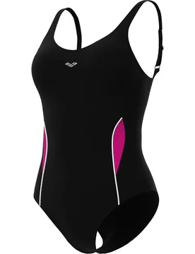 Alissa U Back ONE Piece LOW CUT C-Cup Damen Badeanzug, schwarz 40