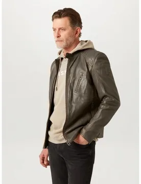Mens Army Olive V Racer Jacket - Male - Green - UK 44 - Belstaff - FashionsVida
