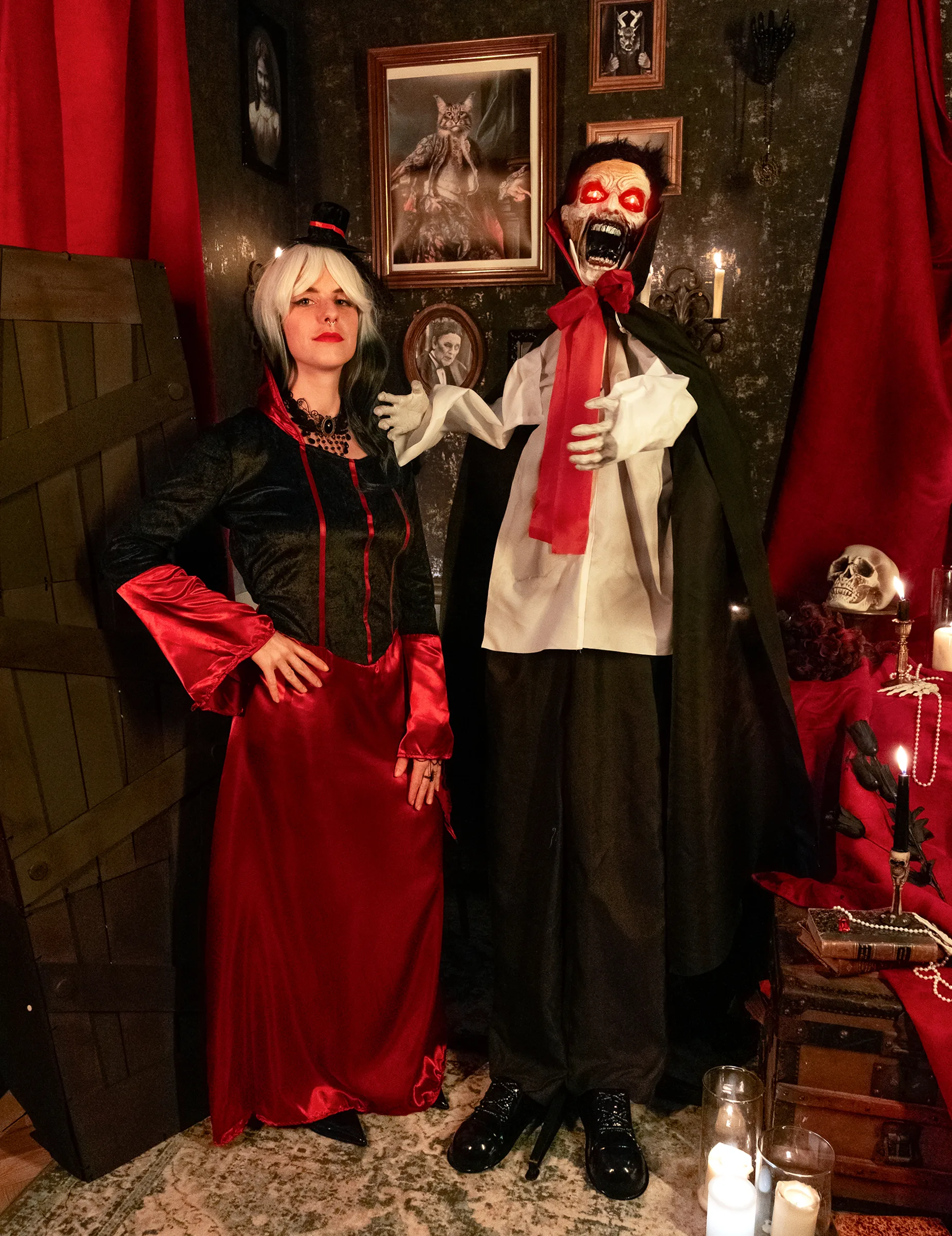 Vampir Dekofigur Animatronic 175 cm - KARNEVAL-MEGASTORE - FashionsVida