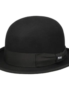 Bowler Wool Felt Hat by - black - Female - Size: 55 cm - Lipodo - FashionsVida