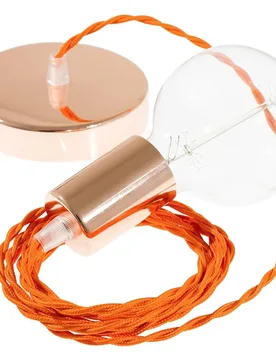 Cables Suspension Luminaire Tm15 2 M Diy Orange / Copper One Size - Creative - FashionsVida