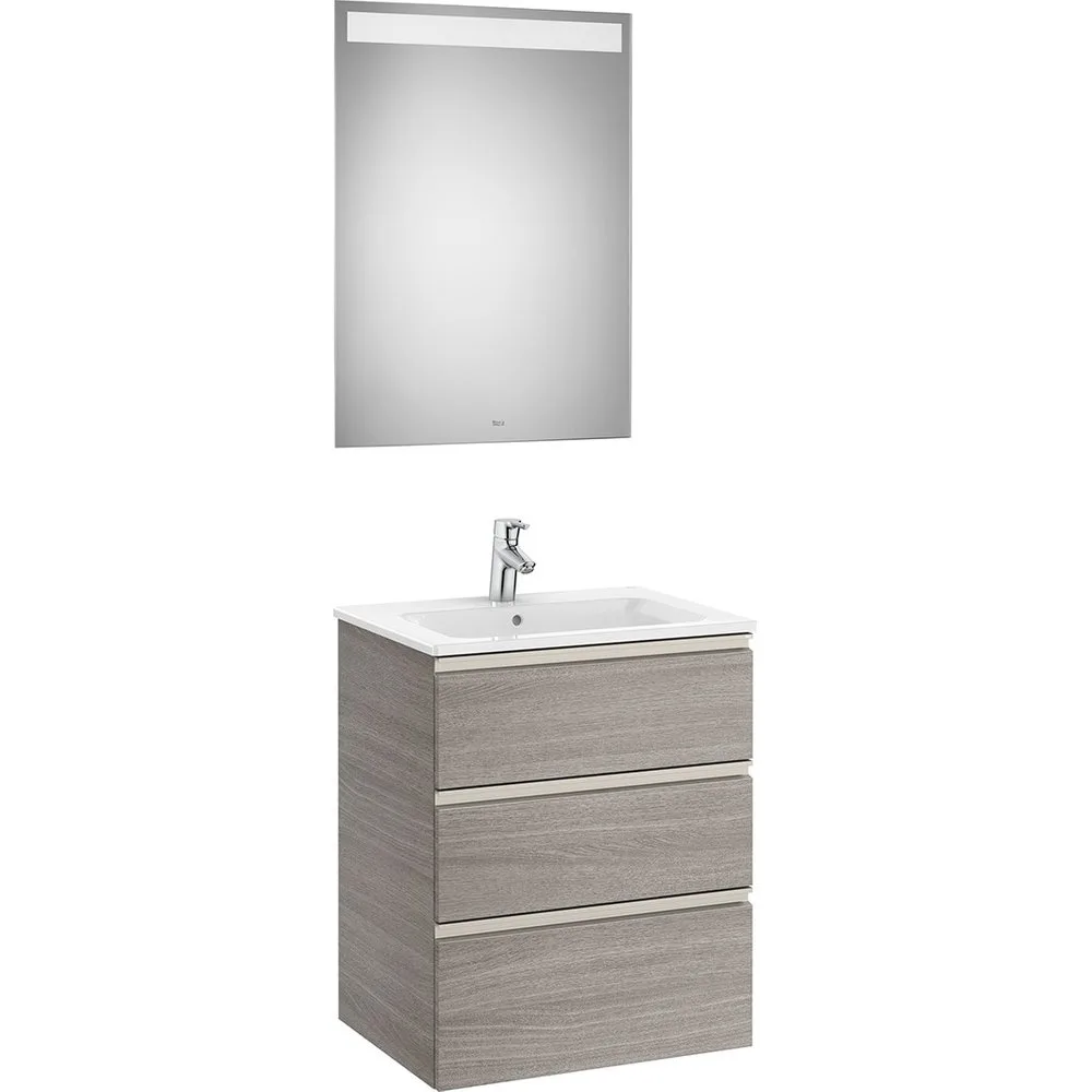 Conjunto con mueble de baño con 3 cajones y lavabo The Gap - Roca - FashionsVida