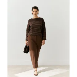 Pantalón ancho liso de mujer