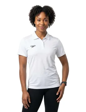 Club Dry Short Sleeve Polo White 14 Women - Speedo - FashionsVida