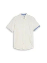 Fitted printed shirt male