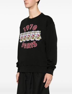 Kenzo felpa logo 1970 uomo nero