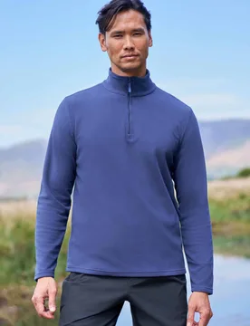 Camber II Mens Half-Zip Fleece - Blue - Blue - Size: S - Mountain Warehouse - FashionsVida