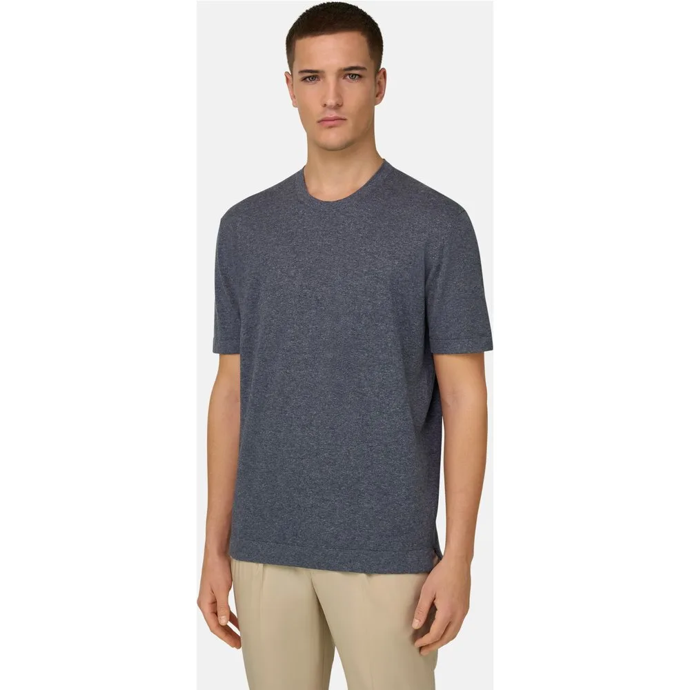 Camiseta de punto de lino y algodón - Boggi Milano - FashionsVida