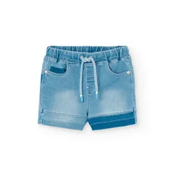 Boboli Short Knit Denim Bleach Wash 8 Années Garçon