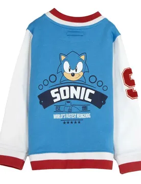 Giacca Da Baseball In Cotone Spazzolato Sonic