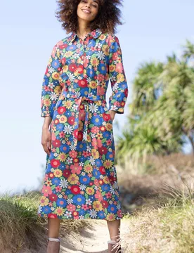 Morcombelake Womens 3/4 Sleeve Poplin Dress - - Size: 10 - Kite Clothing - FashionsVida