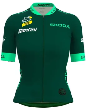 Maglia A Maniche Corte Tour De France Avec Zwift Best Sprinter Leader Green - Santini - FashionsVida