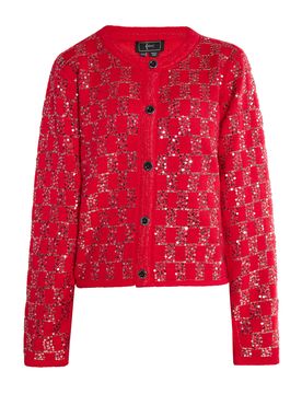 Faina Cárdigan rojo / plata