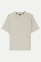 Orange T-Shirt mit Rippenstruktur Beige 3XL