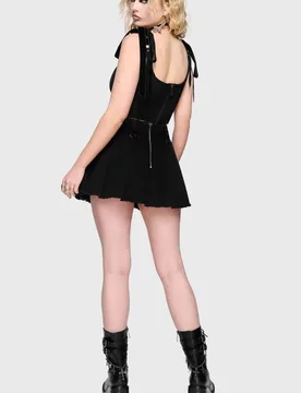 Gothic Kurzer Rock - Chapel Blessing - Pleated Mini Skirt - XS bis XXL - für Damen - Größe L - schwarz - Frauen - female - Killstar - FashionsVida