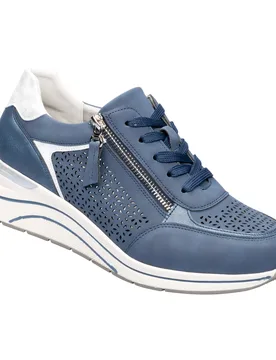 Bequem-Keilsneaker "Daniela" blau 42 Damen - wonderwalk - FashionsVida