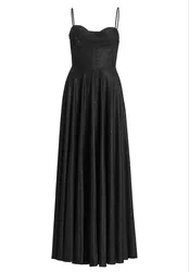Schimmerndes Abendkleid mit Drapier female